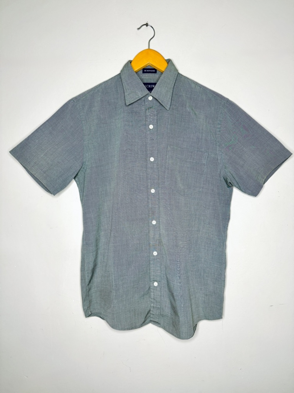J. Crew Short Sleeve Button-Down Shirt in Light Gray